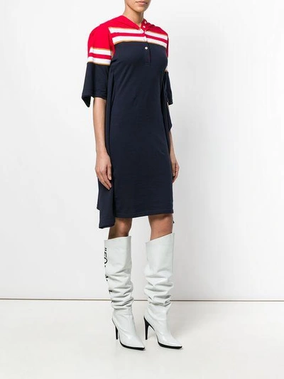 Shop Y/project Polo Shirt Dress In Blue
