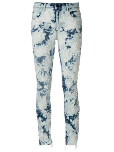 Shop Alexander Wang Bleached Skinny Jeans In Blue