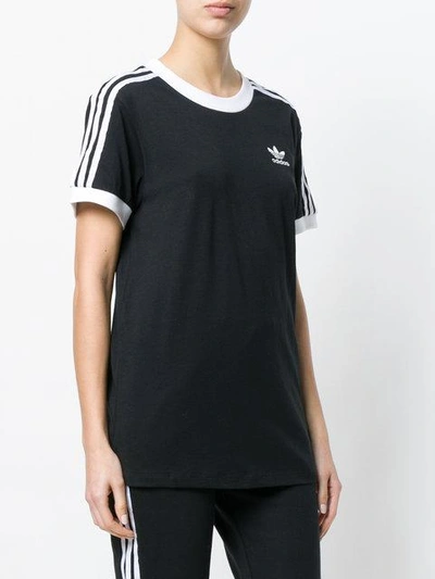 Adidas Originals Adidas Women's Originals 3-stripes T-shirt In Black Size Small 100% Cotton In Black