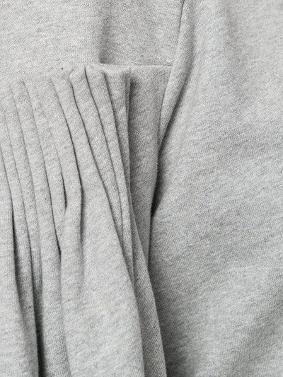Shop Victoria Victoria Beckham Draped Sleeves Sweatshirt In Grey