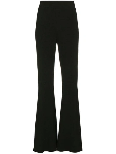 Shop Beaufille High Waisted Flared Trousers - Black