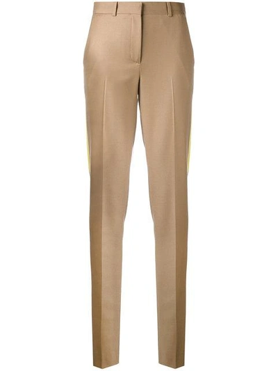 Shop Givenchy Side Stripe Tailored Trousers - Neutrals