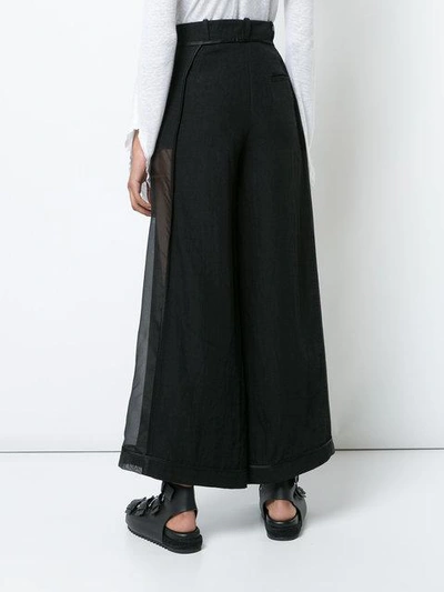 Shop Andrea Ya'aqov Wide-leg Trousers - Black
