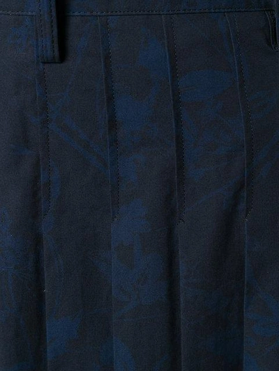 Shop Y's Graffiti Print Skirt In Blue