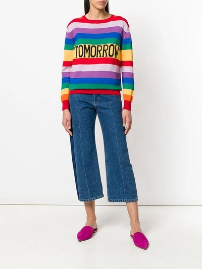 Shop Alberta Ferretti Tomorrow Rainbow Sweater - Multicolour