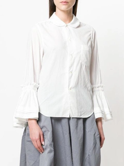 Shop Comme Des Garçons Comme Des Garçons Wide Sleeved Shirt - White