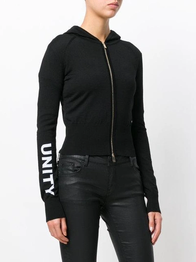 Shop Versace Unity Zipped Cardigan - Black