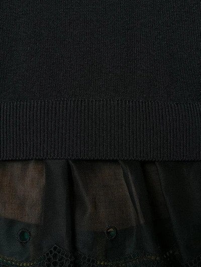 Shop N°21 Nº21 Layered Hem Knitted Top - Black