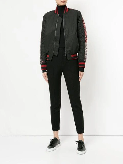 Shop Kru Bomber Jacket In Black