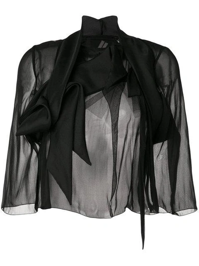 Shop Rick Owens Wishbone Glitter Combo Jacket In Black