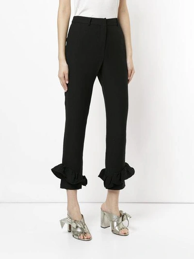 Shop Elaidi Cropped Tailored Trousers In Black