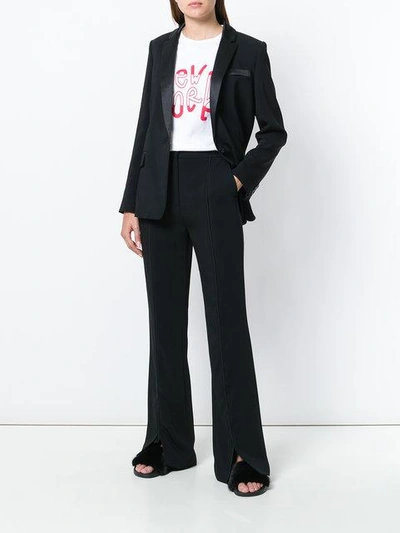 Shop Lala Berlin Flared Trousers In Black