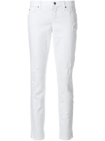 Shop Cambio Cropped Trousers - White