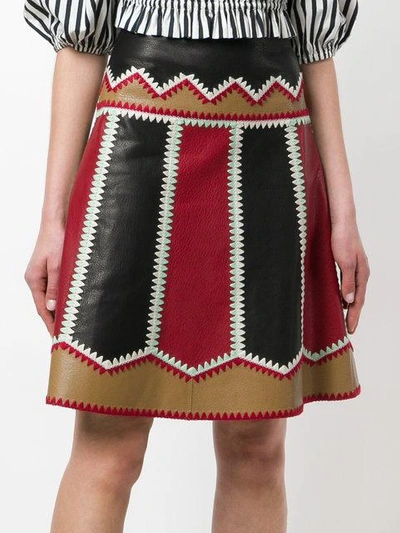 Shop Red Valentino Panelled Mini Skirt