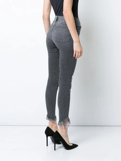 Shop Frame Frayed Skinny Jeans - Grey