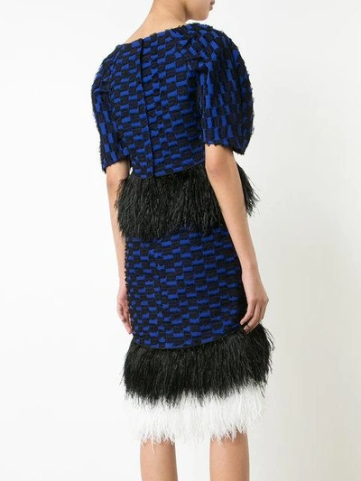 Shop Proenza Schouler Trim Patterned Dress - Blue