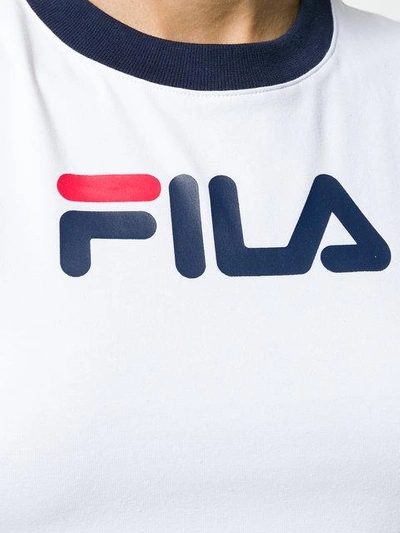 Shop Fila Cropped Logo T-shirt - White