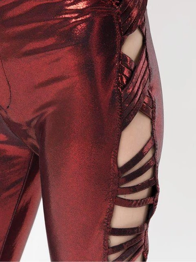 Shop Amir Slama Cirre Legging In Red