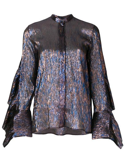 Shop Petar Petrov Evan Metallic Shirt In Multicolour