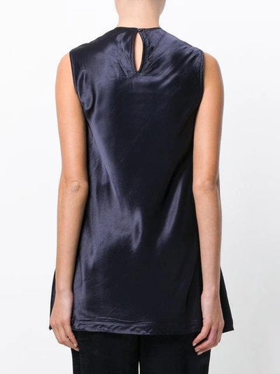 Shop Sies Marjan Sleeveless Flared Blouse In Blue