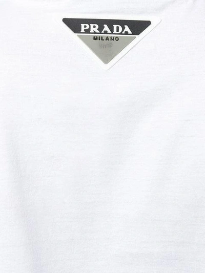 Shop Prada Crew Neck T-shirt - White