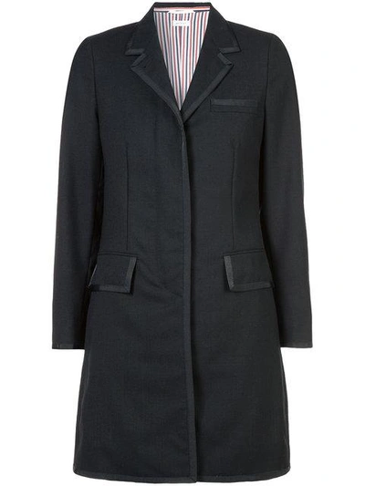 Shop Thom Browne Classic Chesterfield Overcoat In Black