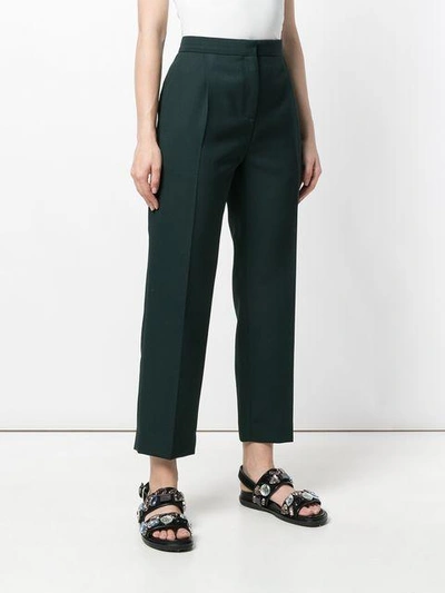 Shop Carven High-waist Trousers - Green