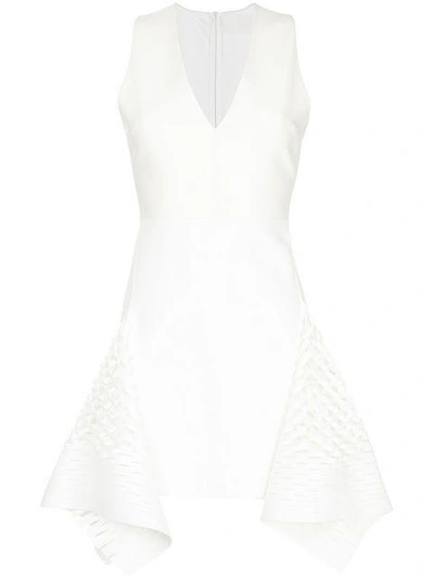 Shop Dion Lee Bias Perforated Mini Dress