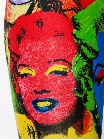 Shop Versace Pop Art Print Leggings In Multicolour