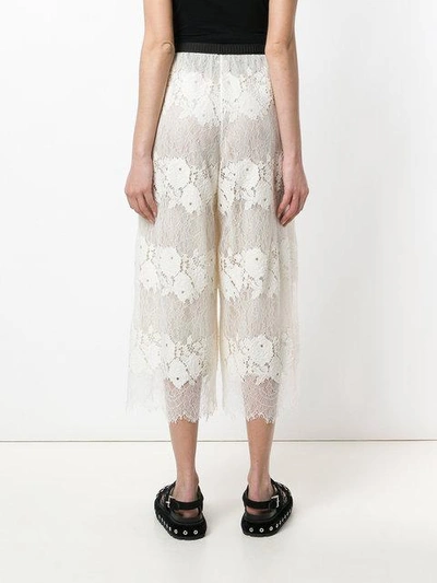 Shop Antonio Marras Cropped Lace Trousers - Neutrals