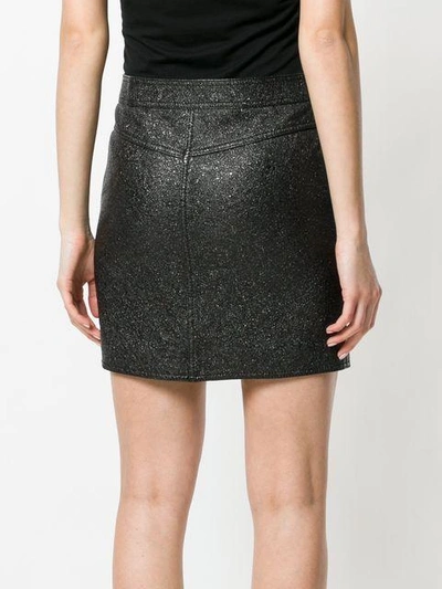 Shop Givenchy Front Zip Pencil Skirt In Black