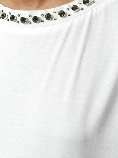 embellished collar T-shirt