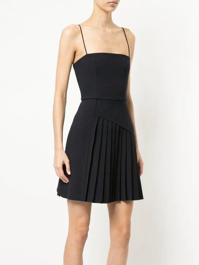 Shop Dion Lee Pleated Layer Mini Dress In Blue