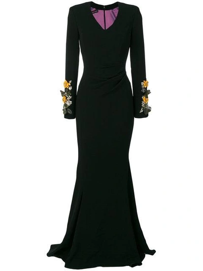 Shop Talbot Runhof Posto1 Dress In Black