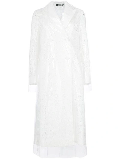 Shop Calvin Klein 205w39nyc Broderie Anglaise Trench Coat In White