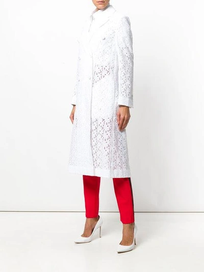 Shop Calvin Klein 205w39nyc Broderie Anglaise Trench Coat In White