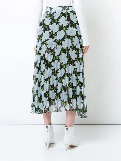 Shop Off-white Floral Print Skirt In Black