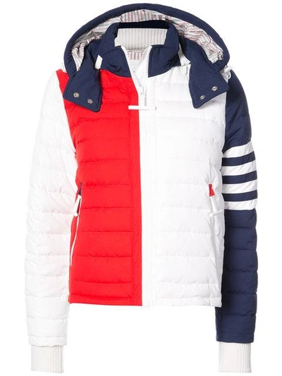 Shop Thom Browne Downfill Ski Jacket With 4 In Red