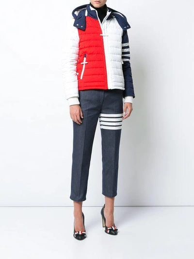 Shop Thom Browne Downfill Ski Jacket With 4 In Red