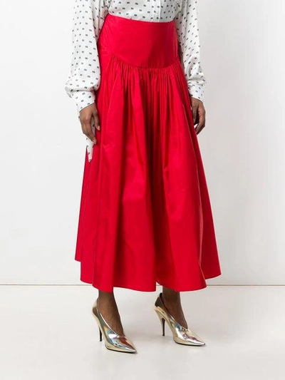Shop Stella Mccartney Fitted Waist Skirt - Red