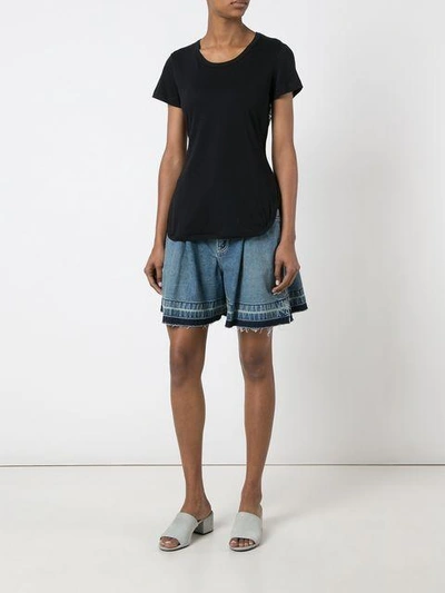 N°21 Floral-lace Insert Cotton-jersey Top