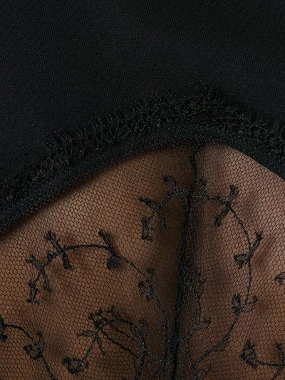 N°21 Floral-lace Insert Cotton-jersey Top