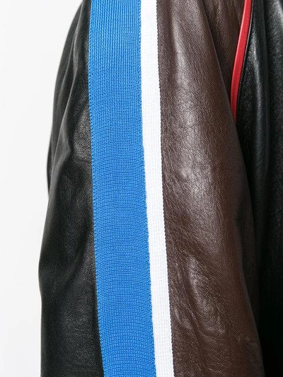 Shop Marni Shoulder Stripe Leather Bomber