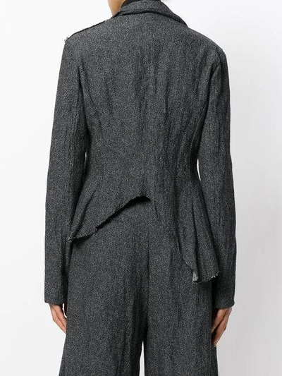 Shop Barbara Bologna Asymmetric Blazer In Grey
