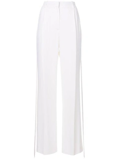 Shop Givenchy Side Stripe Tailored Trousers In White