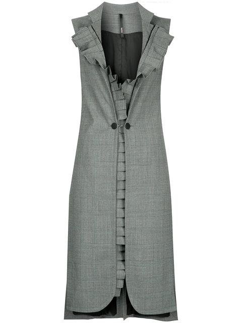 Taylor Lange Weste Mit Plissierten Details Grau In Grey Modesens