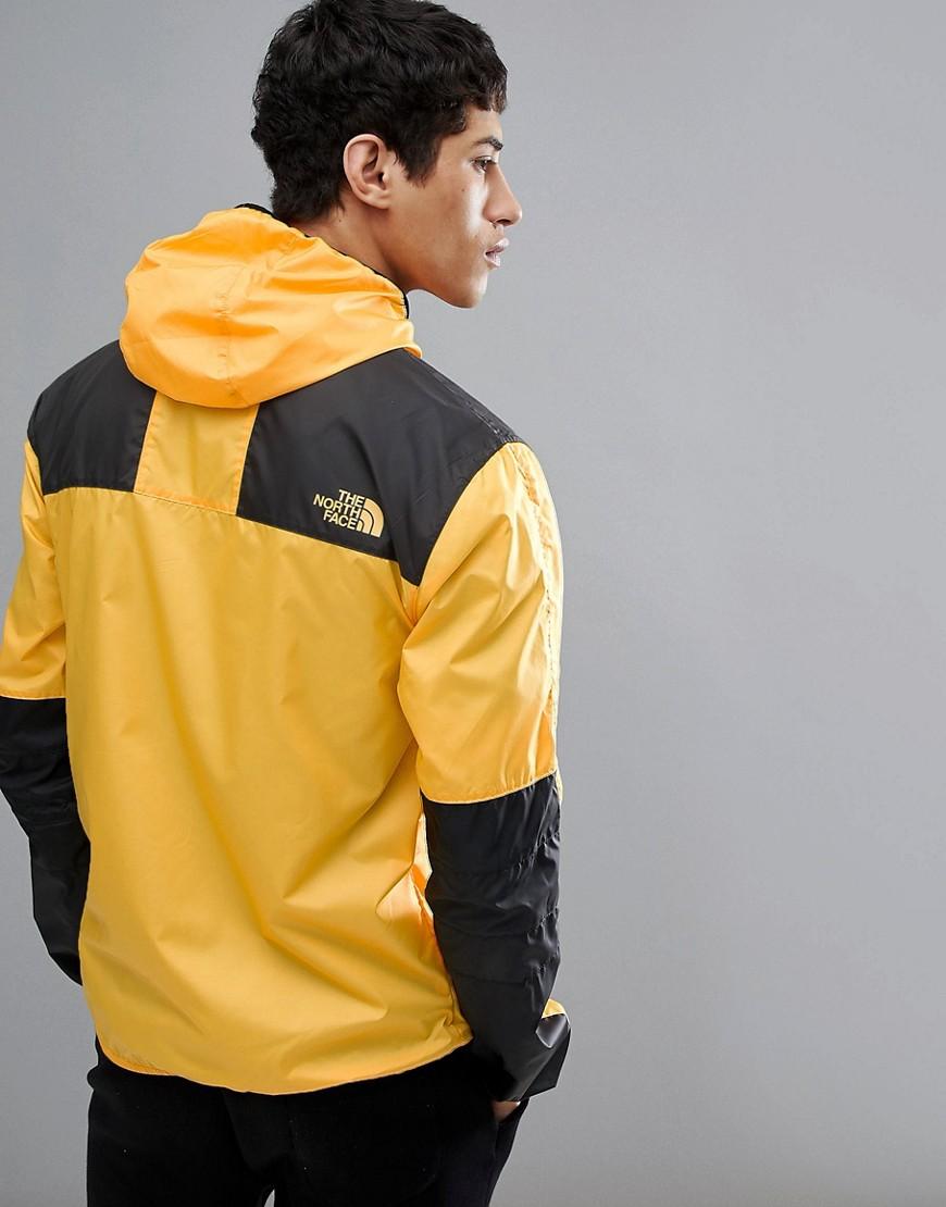 The North Face 1985 Mountain Jacket Hooded 2 Tone In Yellow Black Yellow Modesens