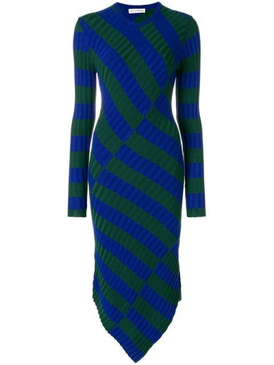 Shop Altuzarra Asymmetric Stripe Dress - Blue