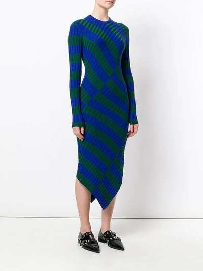 Shop Altuzarra Asymmetric Stripe Dress - Blue