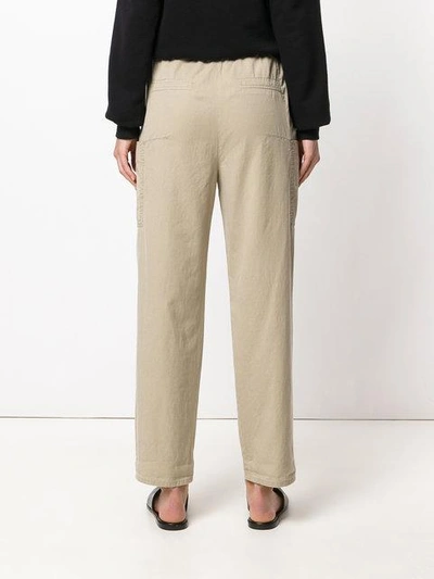 Shop Dorothee Schumacher Drawstring Waistband Cropped Trousers - Neutrals